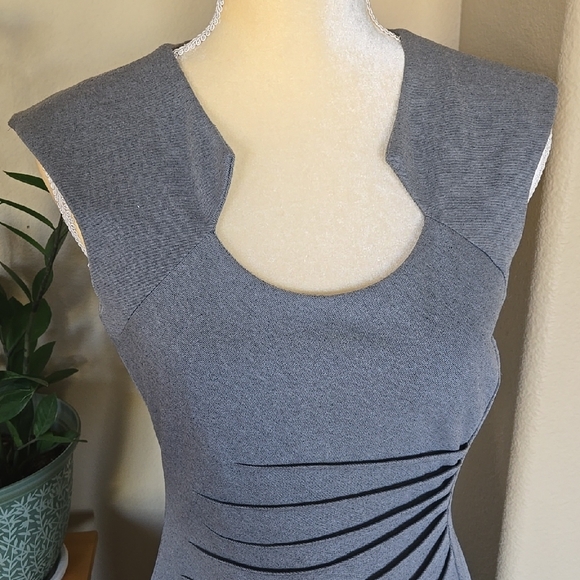 Calvin Klein Gray Ruched Sheath Mini Dress - Picture 2 of 7